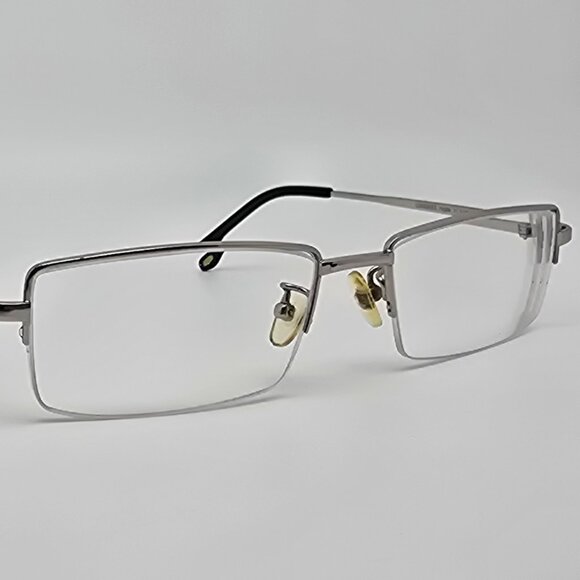 Longines 3028 C2 Silver Black Titanium Semi-Rimless Eyeglasses Frame France 56mm - Picture 6 of 13